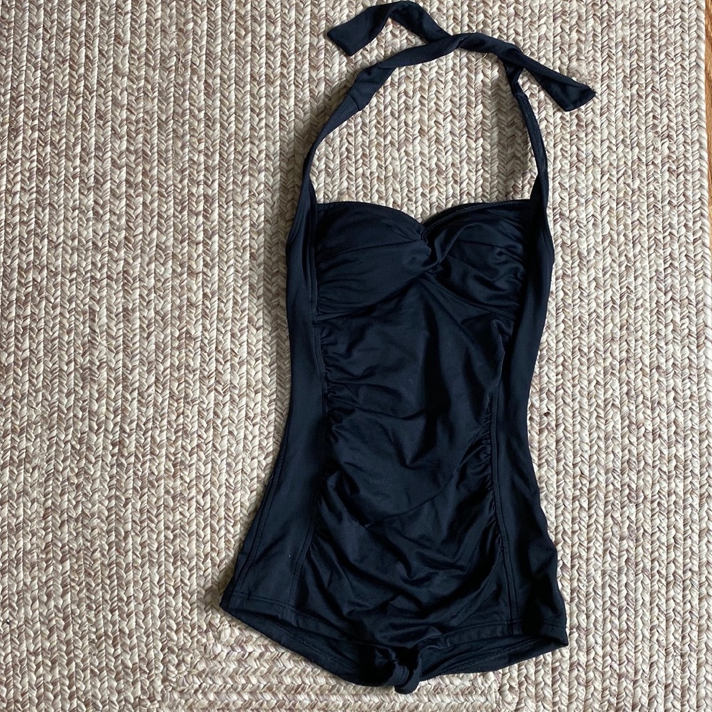 “Seafolly” Anthropologie black retro style bathing suit. Worn once